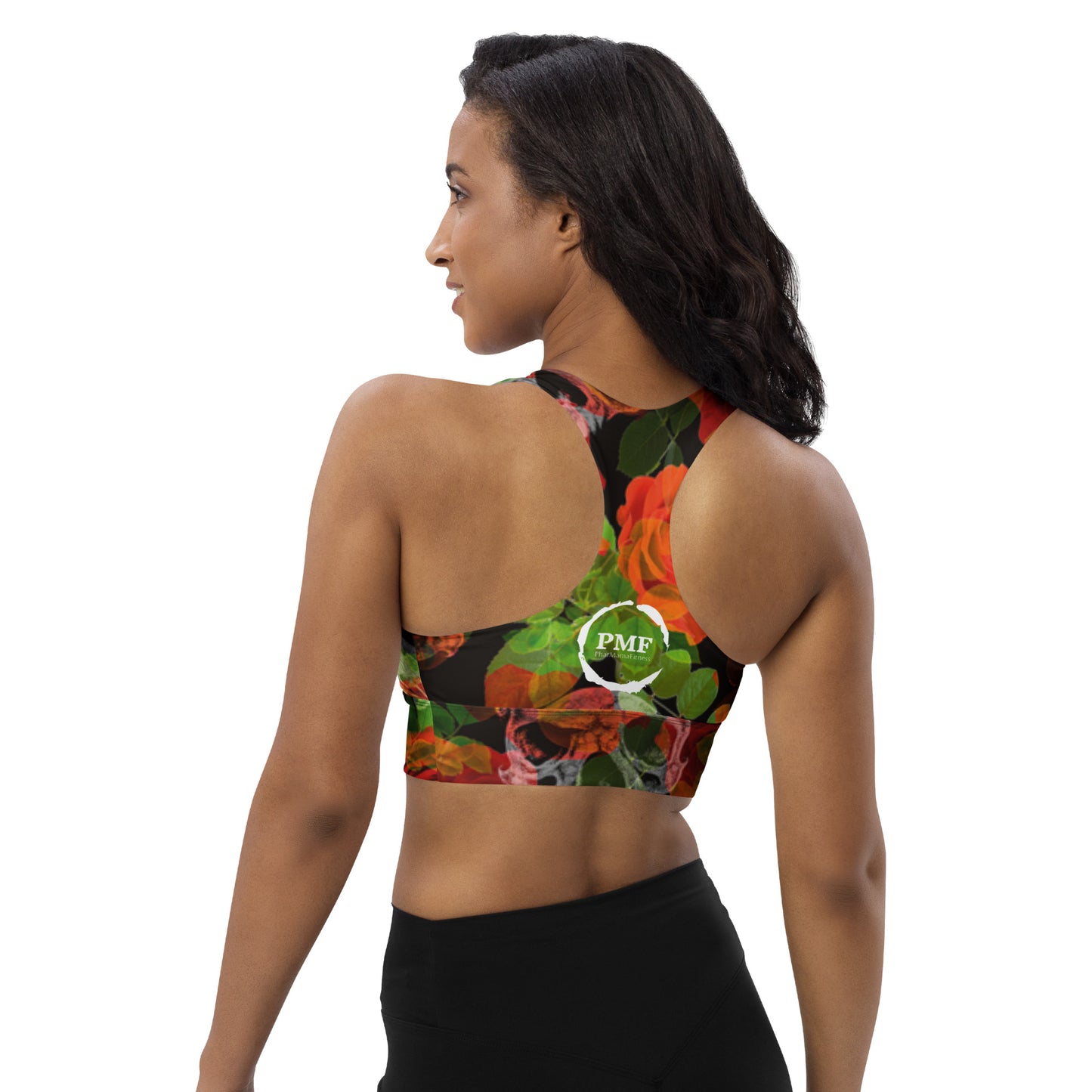Alpha Line Sports Bra Skulls & Roses
