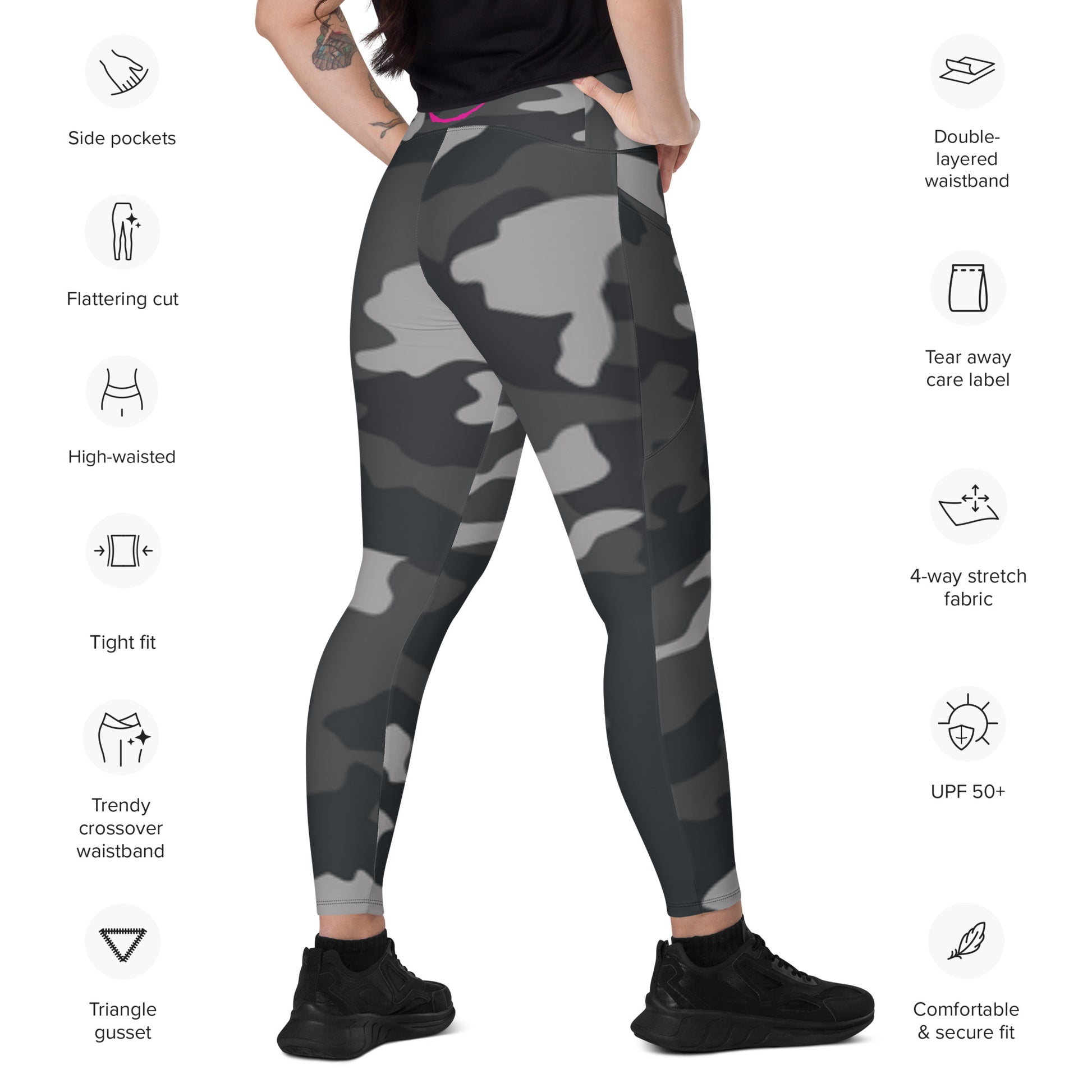 ETA Line Yoga Leggings Ladies Camo - with pockets – PhatMamaFitness