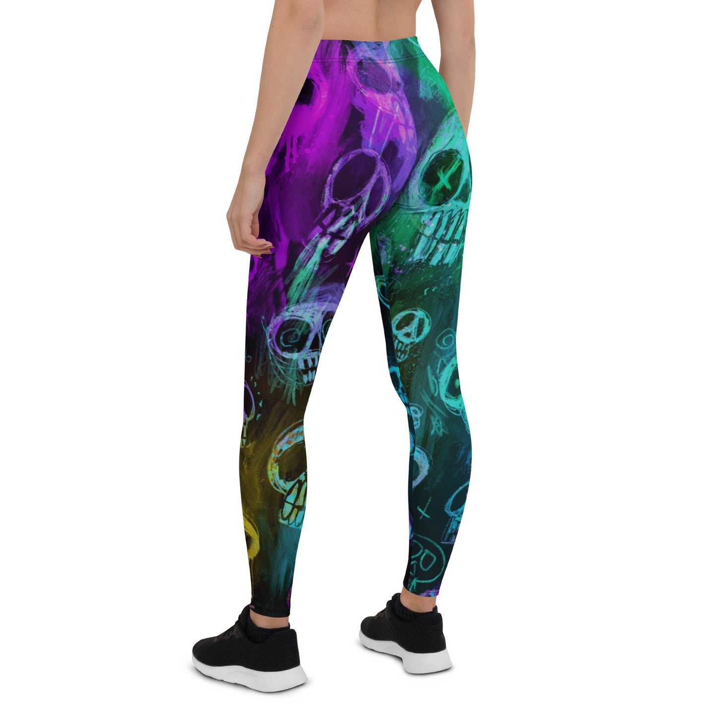 NU Line Athletic Leggings Neon Skulls