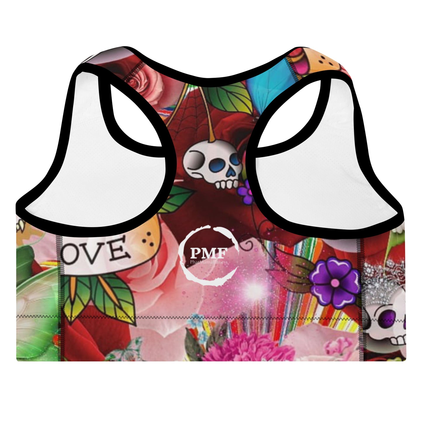 NU Line Sports Bra Love Skulls