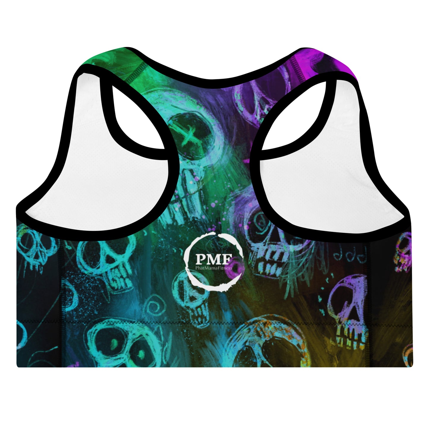 NU Line Sports Bra Neon Skulls