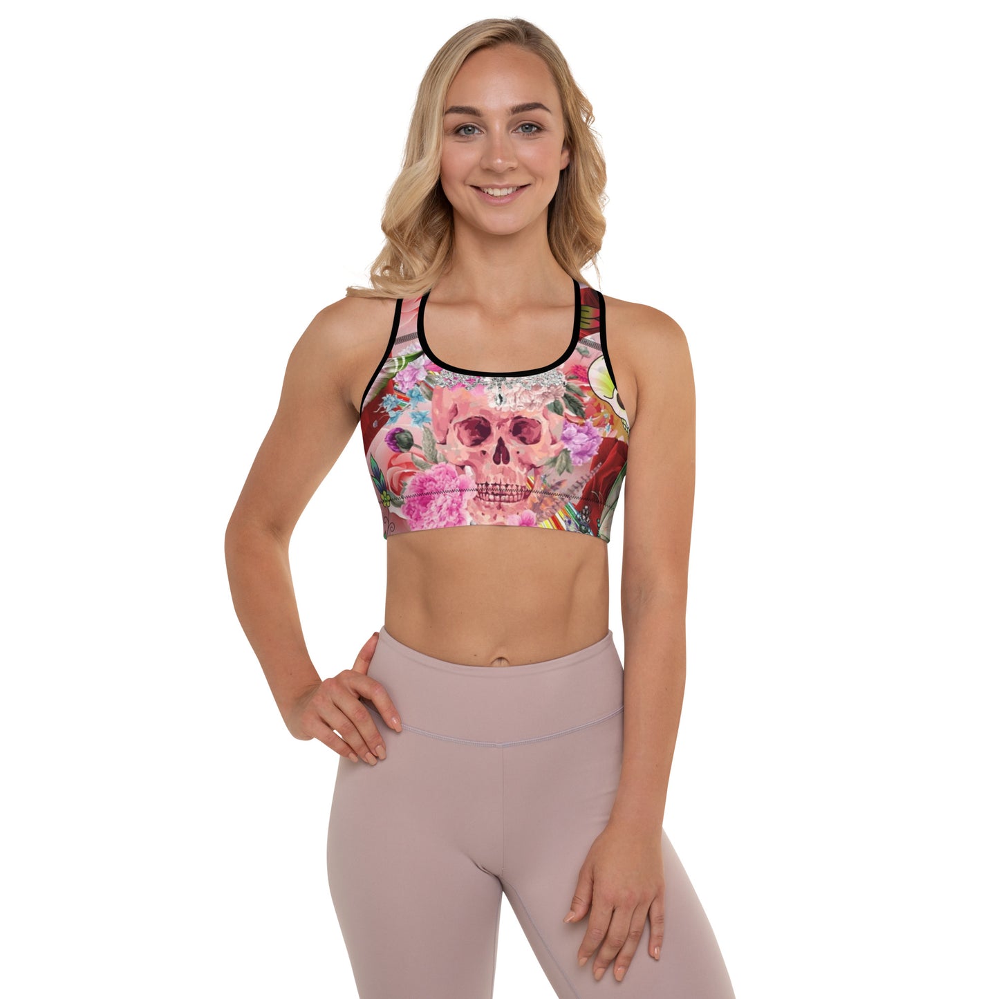 NU Line Sports Bra Love Skulls