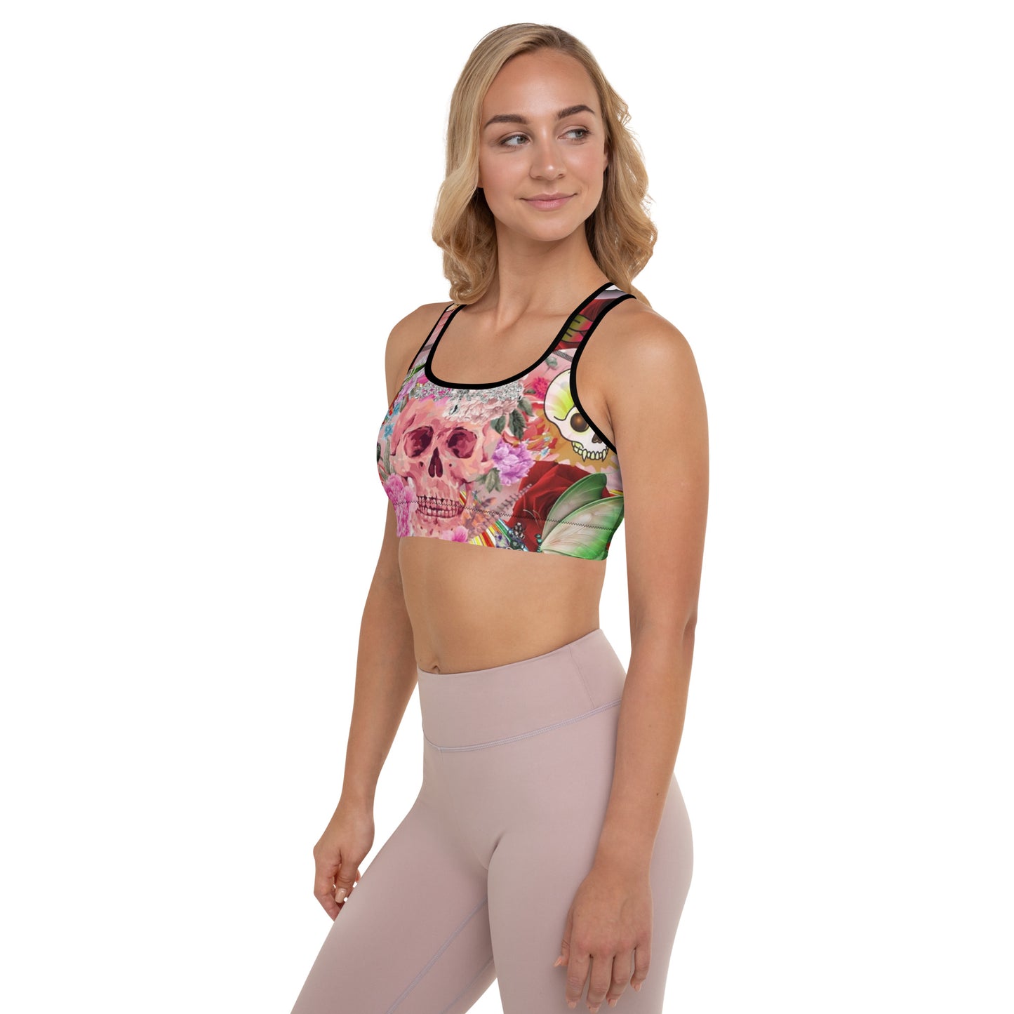 NU Line Sports Bra Love Skulls