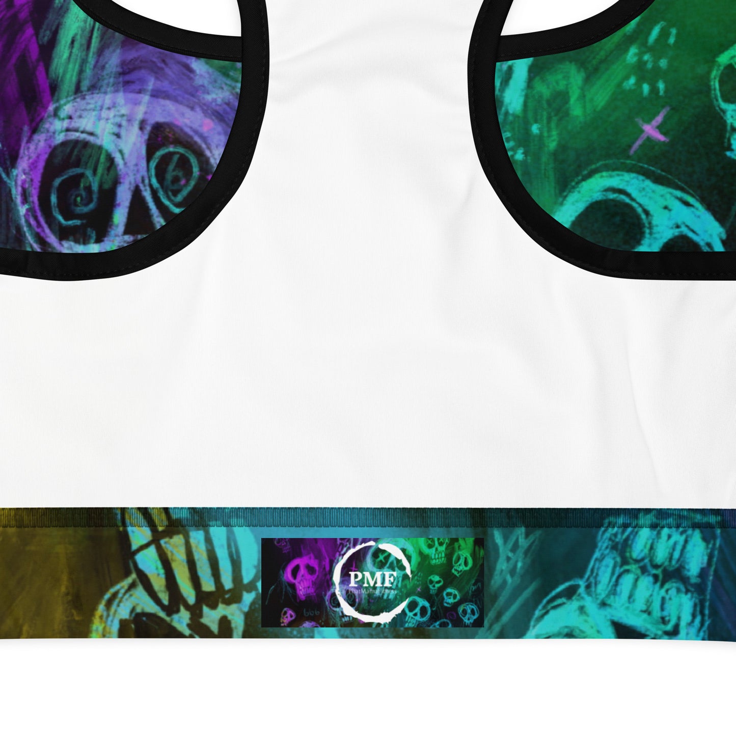 NU Line Sports Bra Neon Skulls