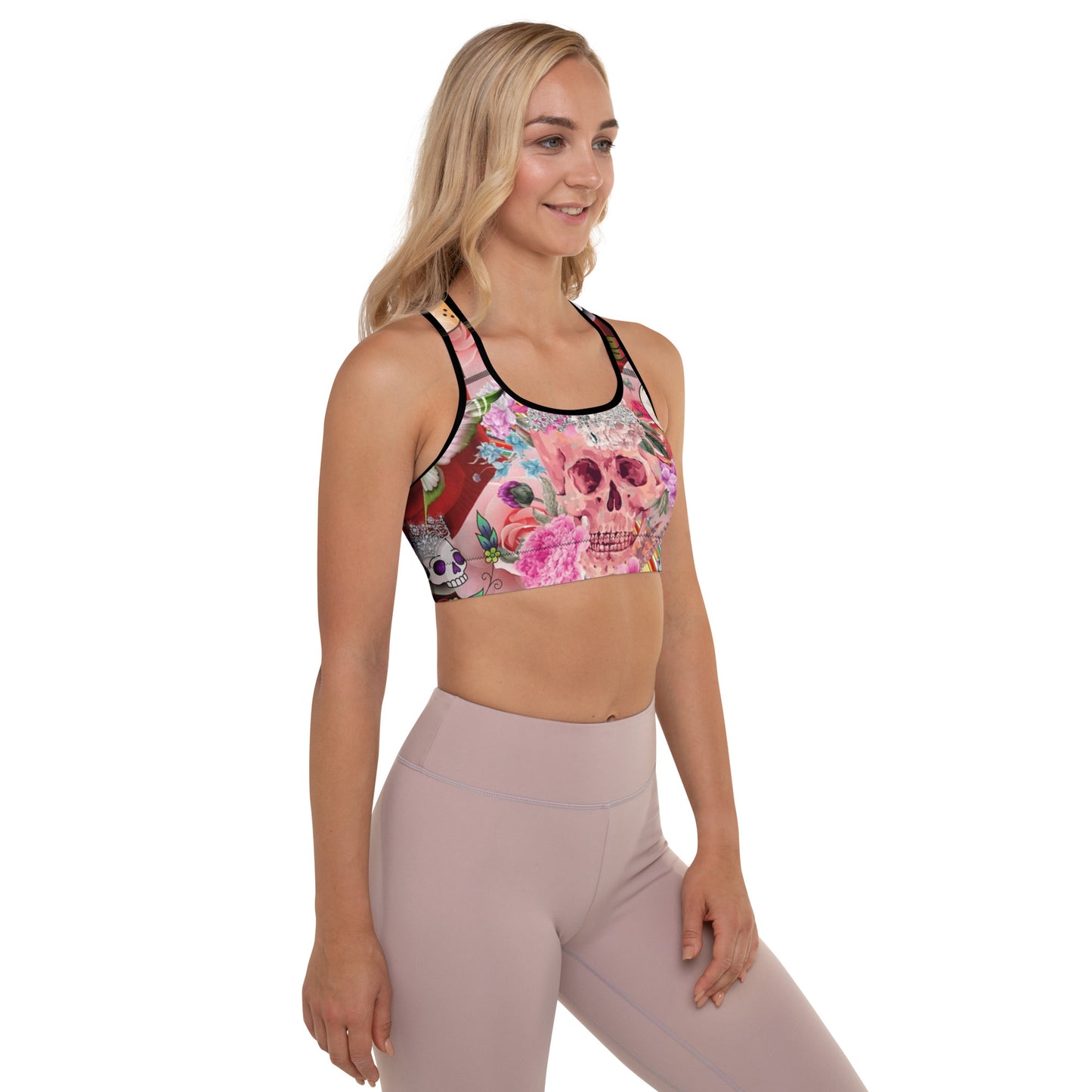 NU Line Sports Bra Love Skulls